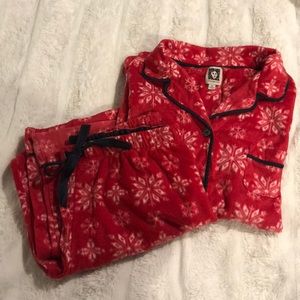 Fuzzy Red Snowflake Pajama Set